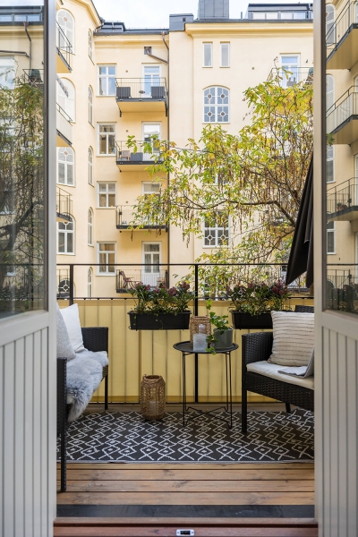 Спокойный и приятный интерьер квартиры рядом с парком в Стокгольме (87 кв. м)