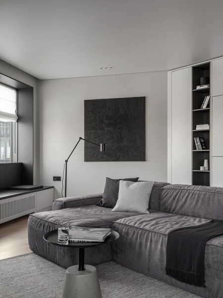 Как выглядит минимализм в монохроме: пример квартиры с функциональными решениями | ivd.ru