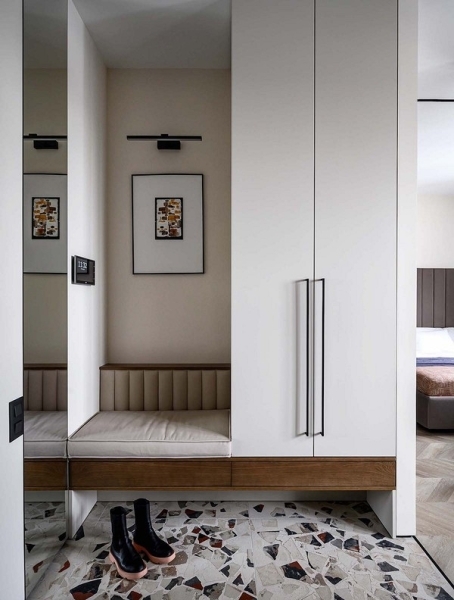 Как в однокомнатной квартире 36 кв. м выделить спальню, кухню-гостиную и гардеробную? Реальный пример интерьера | ivd.ru